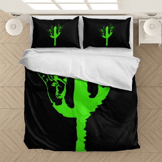 Cactus Plant Heavy Metal Hard Rock Hand Gesture Bedding Sets