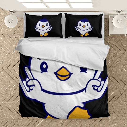 Heavy Metal Duck Bird Chick Rock Horn Hand Gesture Bedding Sets