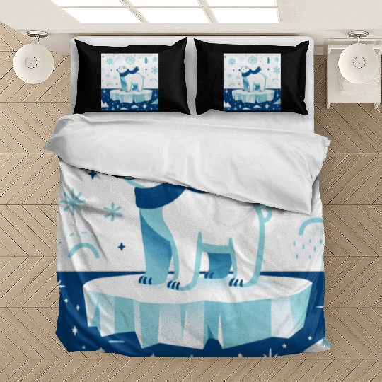 Polar Bear in Winter Wonderland Bedding Sets
