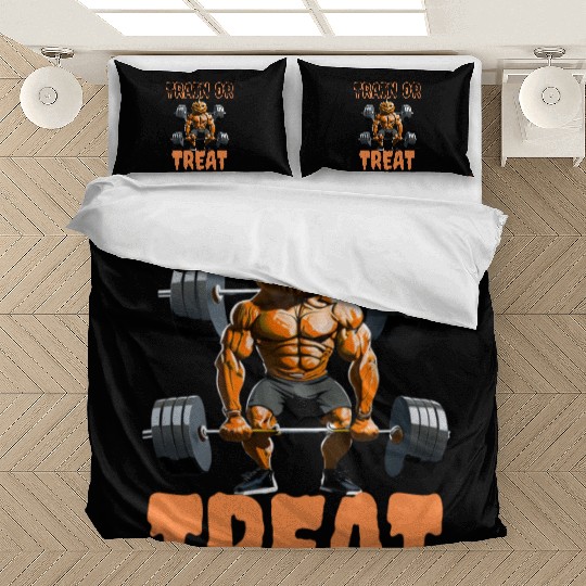 Train or Teat Pumpkin Costume for Bodybuilder Bedding Sets