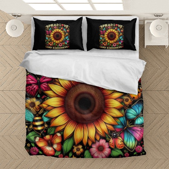 Spread Love & Kindness Sunflower Design Bedding Sets