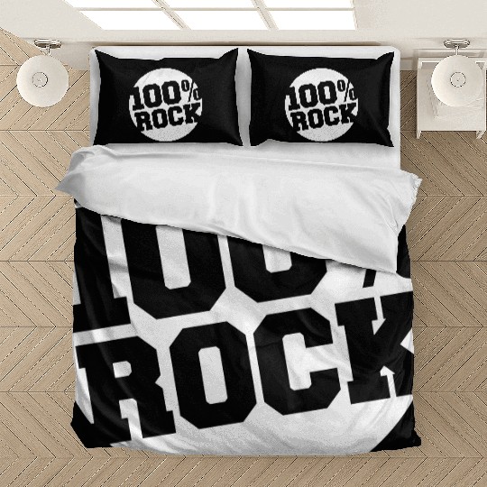 100 % Percent Rock Heavy Metal Music Text Logo Bedding Sets