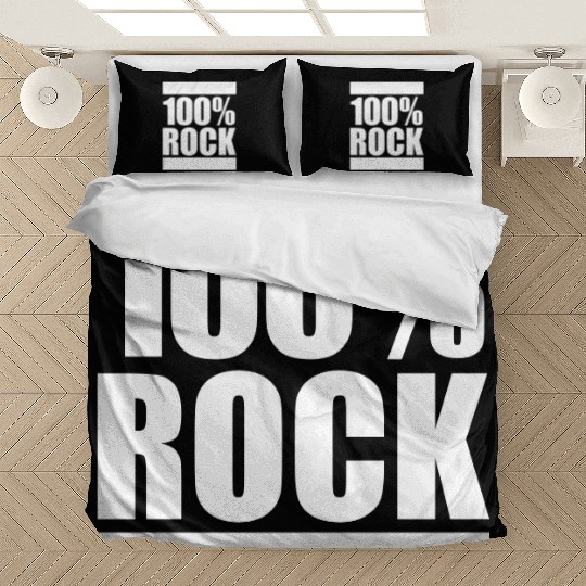 100 % Percent Rock Heavy Metal Music Text Logo Bedding Sets
