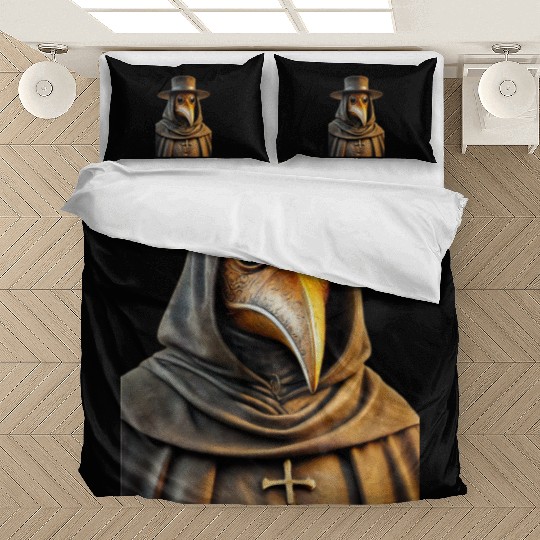 Golden Plague Doctor Bedding Sets