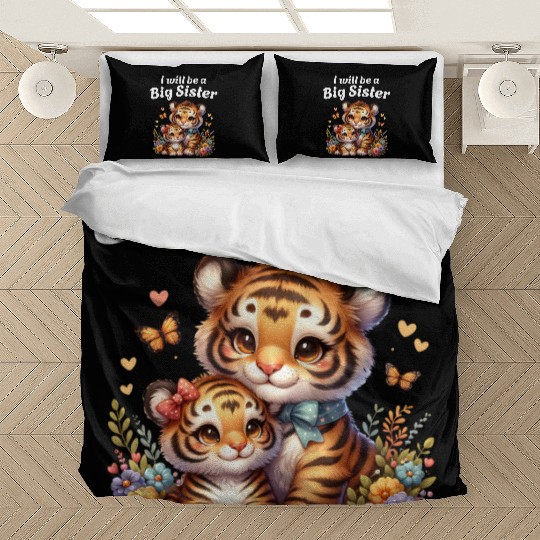 I'm Going To Be A Big Sister Cute Tiger Bedding Sets