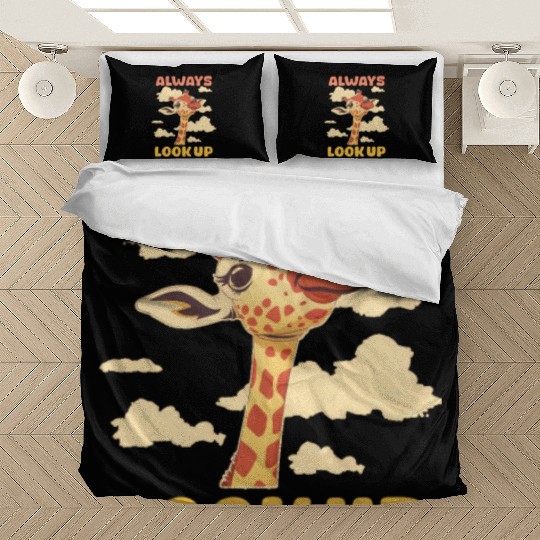Giraffe Always Look Up Bedding Sets