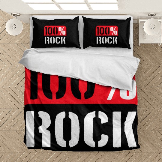 100 % Percent Rock Heavy Metal Music Text Logo Bedding Sets