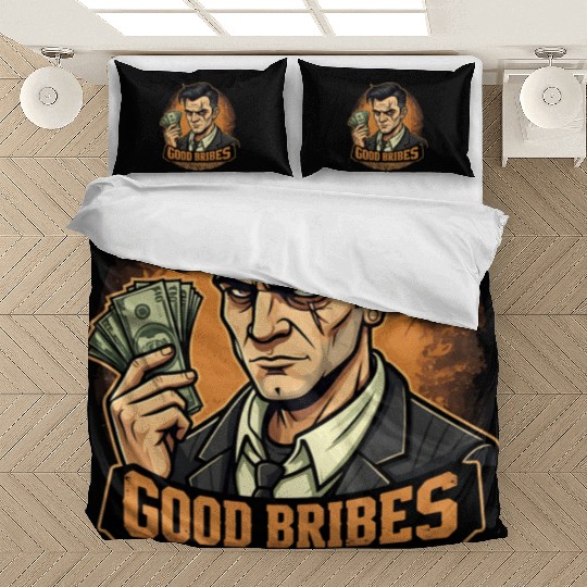 Good Bribes - Gangster Holding Cash Bedding Sets