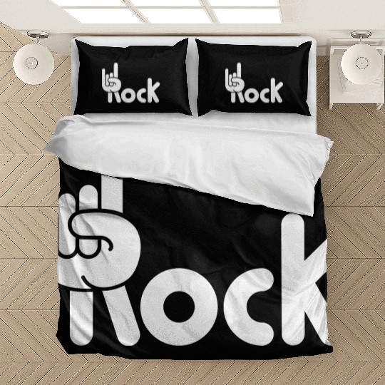 Heavy Metal Fun Hard Rock Music Horns Hand Gesture Bedding Sets