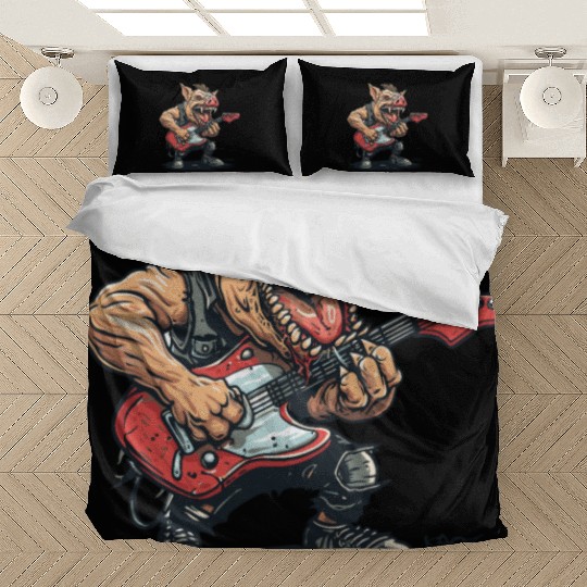 Punk Rock Guitar Pig Bedding Sets