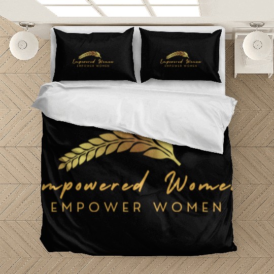 Black and Gold Empowered Women Bedding Sets
