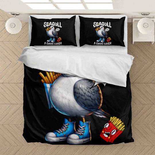 Seagull The Potato Chips Lover Funny Sea Bird Bedding Sets