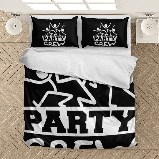 Stickman Party Crew Team Fun Friends Group Member Bedding Sets