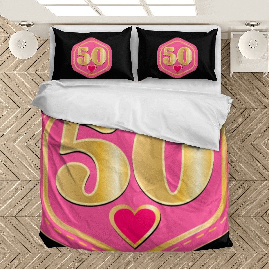 50th Anniversary - Heart Number Bedding Sets