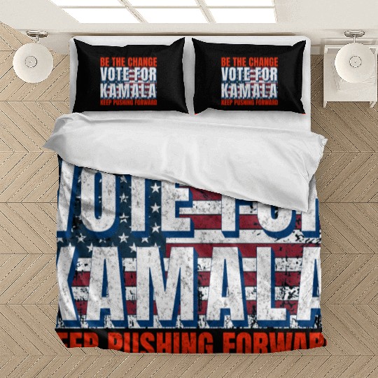 Be the Change - Vote for KamalaHarris. US Election Bedding Sets
