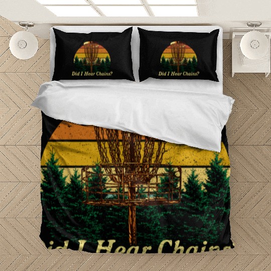 I Hear Chains Disc Golf Sayings Golfer Quotes Spor Bedding Sets
