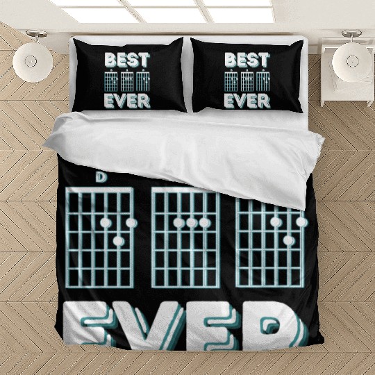 Best Dad Ever Guitar Notes Bedding Sets