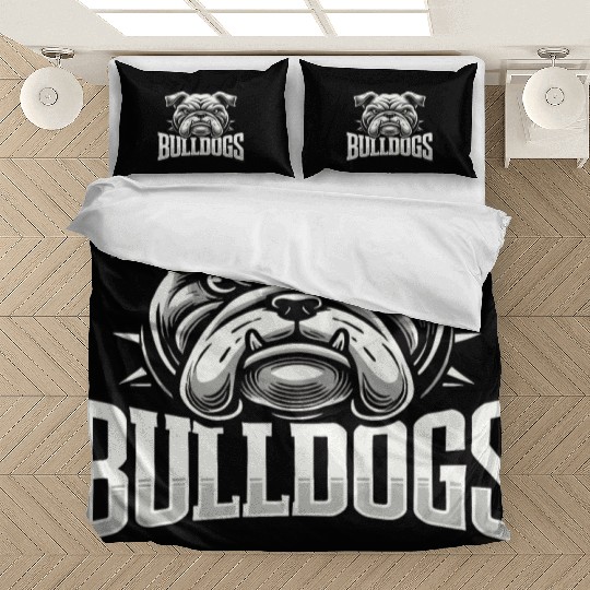 Bulldogs Mascot Back To School Team Spirit Bedding Sets