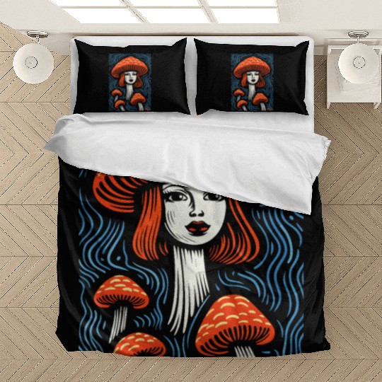 Mushroom Head Lady Bedding Sets