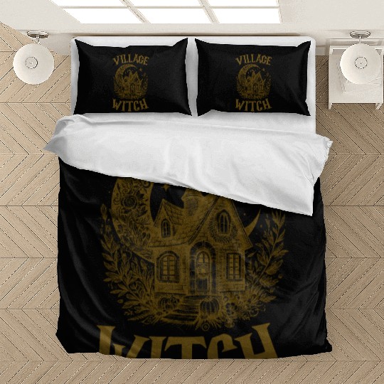 Village Witch Salem Vintage Halloween Bedding Sets