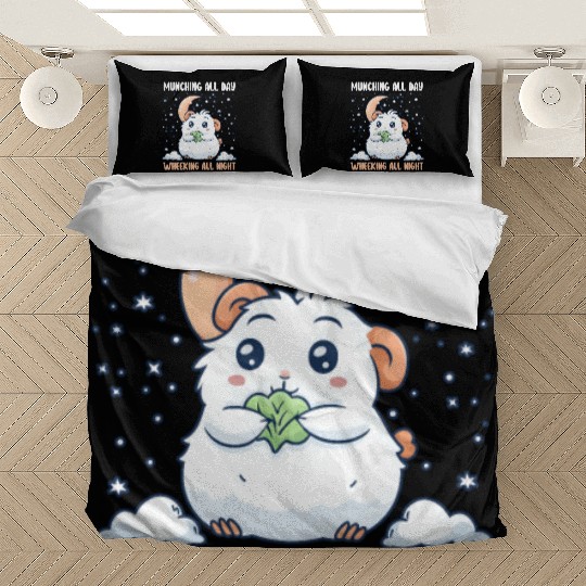 Guinea Pig Munching All Day, Wheeking All Night Bedding Sets