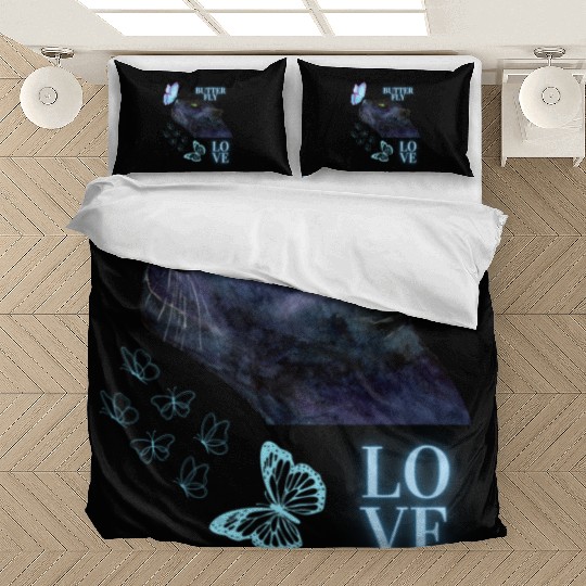 black panther lover butterfly Bedding Sets