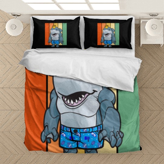 Royal Wave Rider: Adorable Crowned Shark in Bedding Sets
