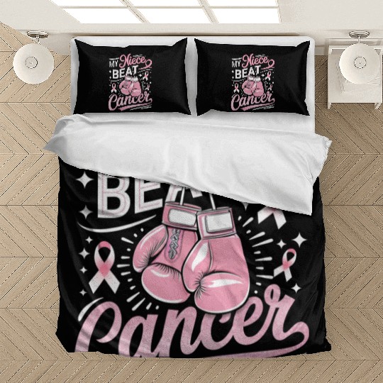 My Niece Beat Cancer Breast Cancer Awareness Bedding Sets