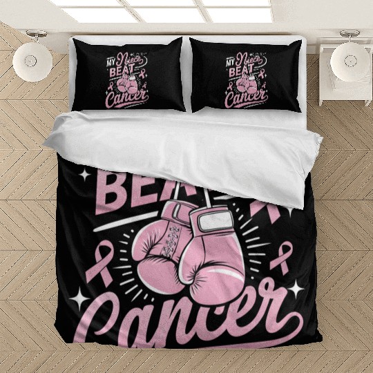 My Niece Beat Cancer Breast Cancer Awareness Bedding Sets