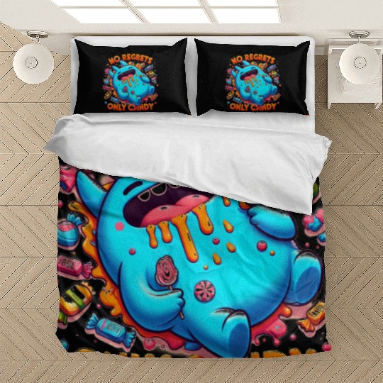 Disneyland Stitch Halloween No Regrets Only Candy Bedding Sets