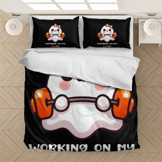 Working On My Booty – Boo-Ty Halloween Gym ghost Bedding Sets