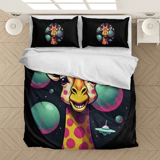 Cosmic Giraffe: Galactic Safari Adventure Bedding Sets