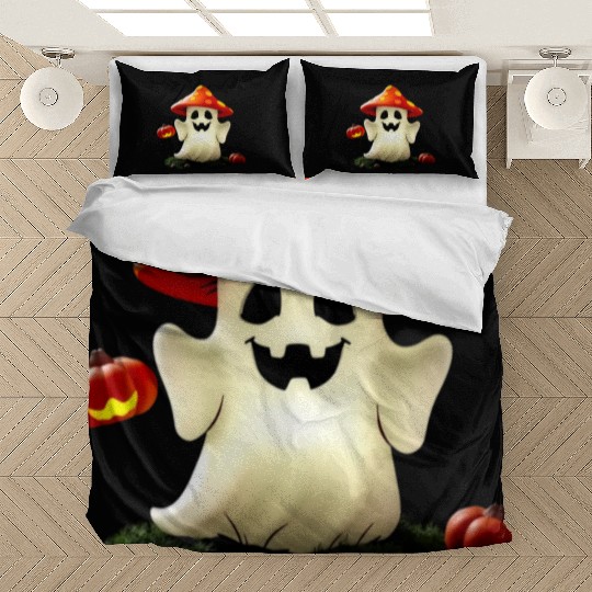 Mushrooms and pumpkins for Halloween Bedding Sets