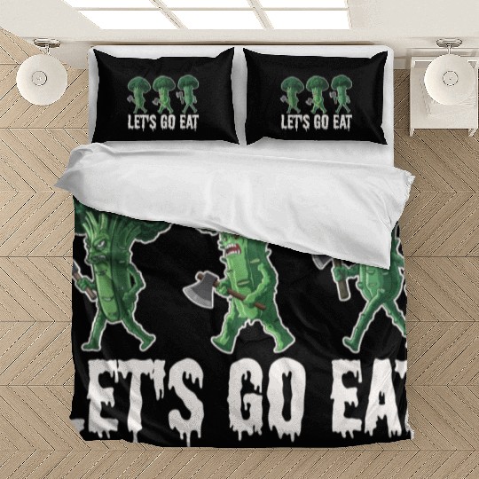 Let's Go Eat Broccoli Attack Bedding Sets