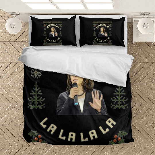 Kamala Harris singing Christmas Carol Bedding Sets