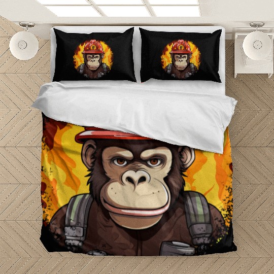Firefighter monkey Bedding Sets