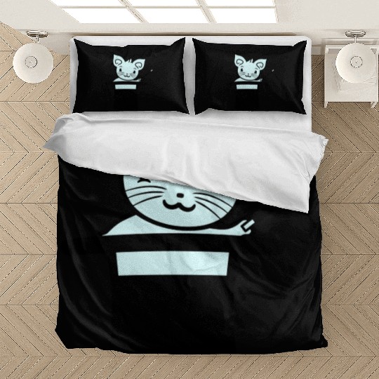 Magical Enchanted Top Hat Cylinder Wizard Cat Sir Bedding Sets