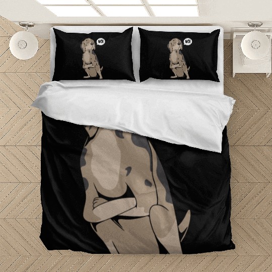 Cute Dog Saying No Catahoula Leopard Dog Bedding Sets