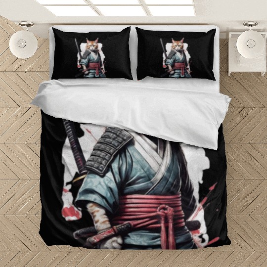 Fearless Samurai Cat Bedding Sets