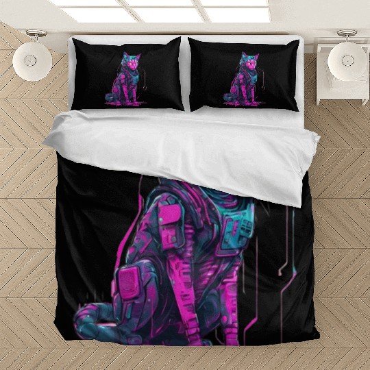 Cyber Warrior Cat Bedding Sets