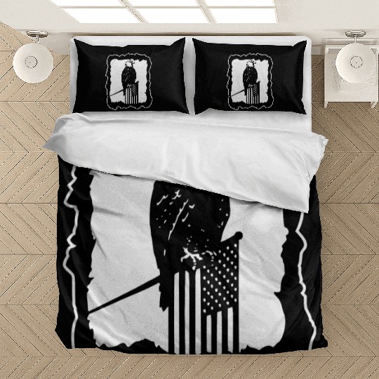 Framed Eagle On Flag Pole LIKE US ON FACEBOOK # Bedding Sets
