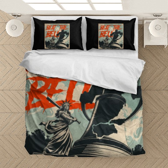 Queen of Liberty use baseball bat to beat the bell Bedding Sets