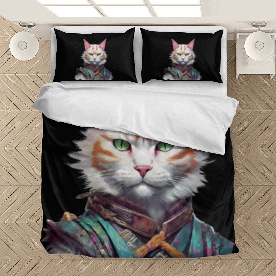 Samurai Cat Guardian Bedding Sets