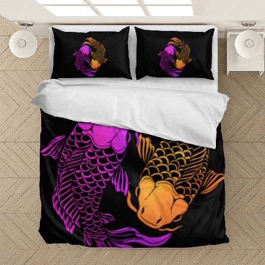 Japanese Koi Carp Fish Lover Two Koi Fishes Bedding Sets