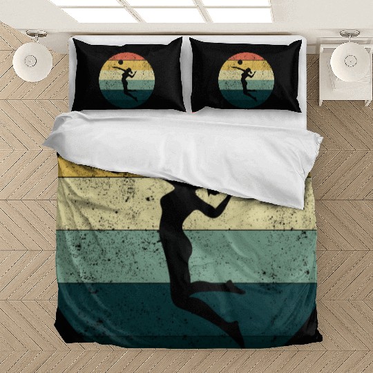 Retro Volleyball Girl Bedding Sets