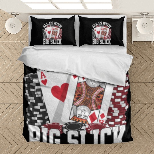 All In With Big Slick Texas Holdem Poker Apparel Bedding Sets