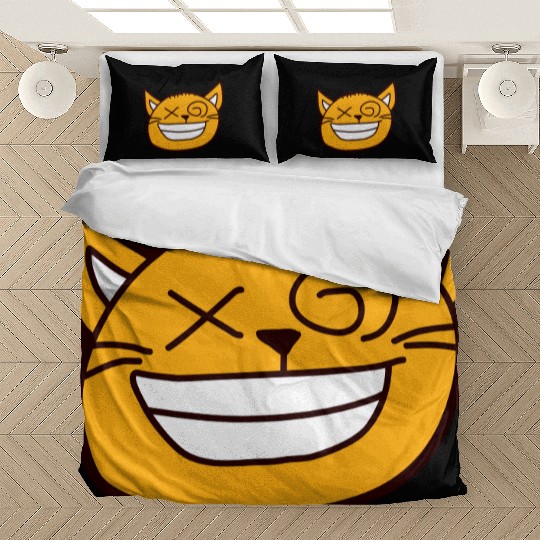 Crazy Cat Weird Funny Eyes Cool Grimace Cartoon Bedding Sets