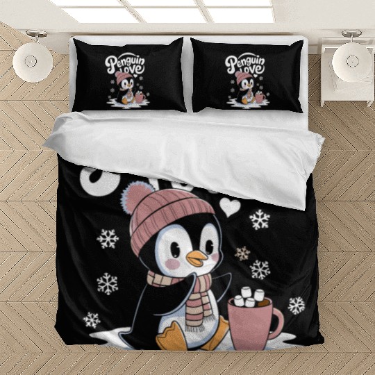 Penguin Love Winter Wonderland Cozy Vibes Bedding Sets