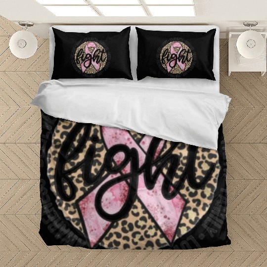 Leopard Print Breast Cancer Bedding Sets