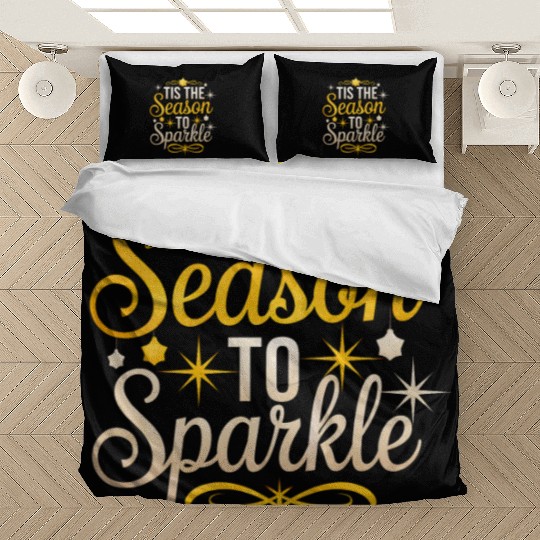 Tis the Season to Sparkle Christmas Eve Cheer Bedding Sets